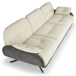 Divano Ayton in pelle bianca