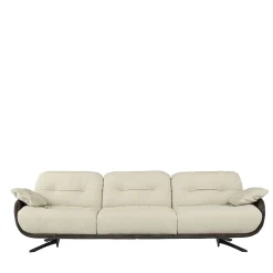 Divano Ayton in pelle bianca