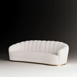 Divano Bouclé Medio Bianco Nest