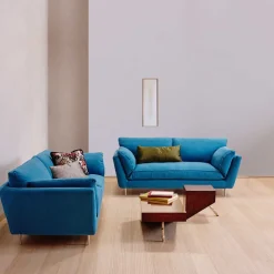 Divano Casquet Mini in blu pavone
