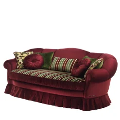 Divano Chambray in Velluto Rosso