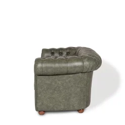 Divano Chesterfield pelle verde scuro