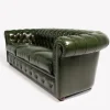 Divano Chesterfield pelle verde scuro