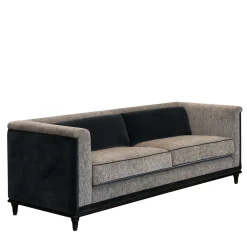 Divano classico Balmoral blu e grigio