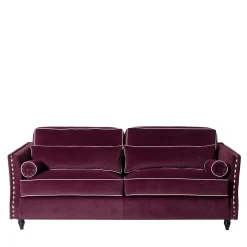 Divano classico Bramante velluto bordeaux