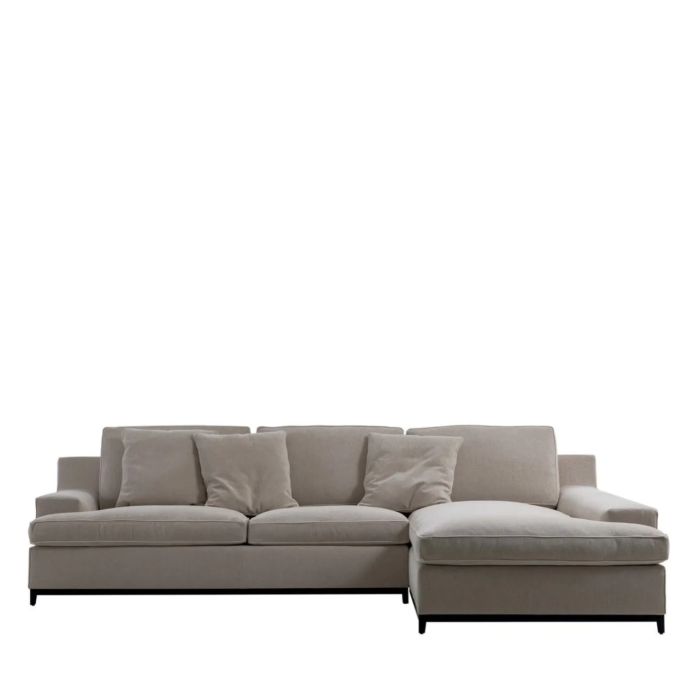 Divano componibile in tessuto grigio Hugo