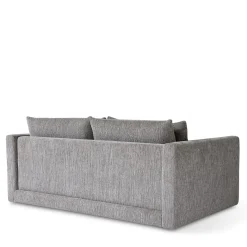 Divano Cox Grigio con Braccioli Morbidi e Curvi