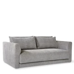Divano Cox Grigio con Braccioli Morbidi e Curvi