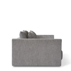 Divano Cox Grigio con Braccioli Morbidi e Curvi