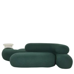 Divano Curvilineo Nefelibata Composizione 1 in Bouclé Verde
