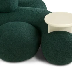 Divano Curvilineo Nefelibata Composizione 1 in Bouclé Verde