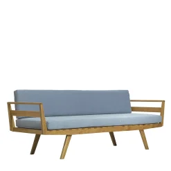 Divano Day Bed Blu in Rovere Massello di Mario Prandina