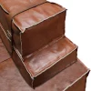 Divano Docker in pelle marrone cognac
