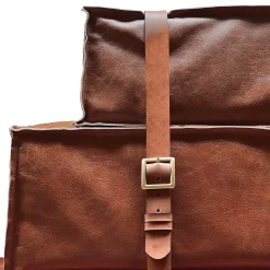 Divano Docker in pelle marrone cognac