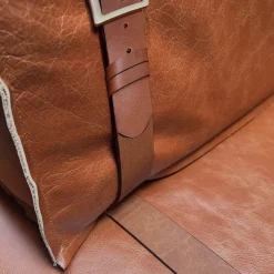 Divano Docker in pelle marrone cognac