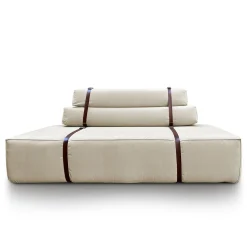 Divano Docker in velluto bianco crema