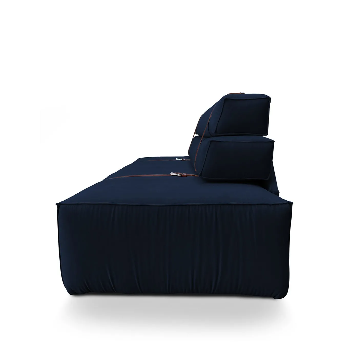 Divano Docker in velluto blu navy