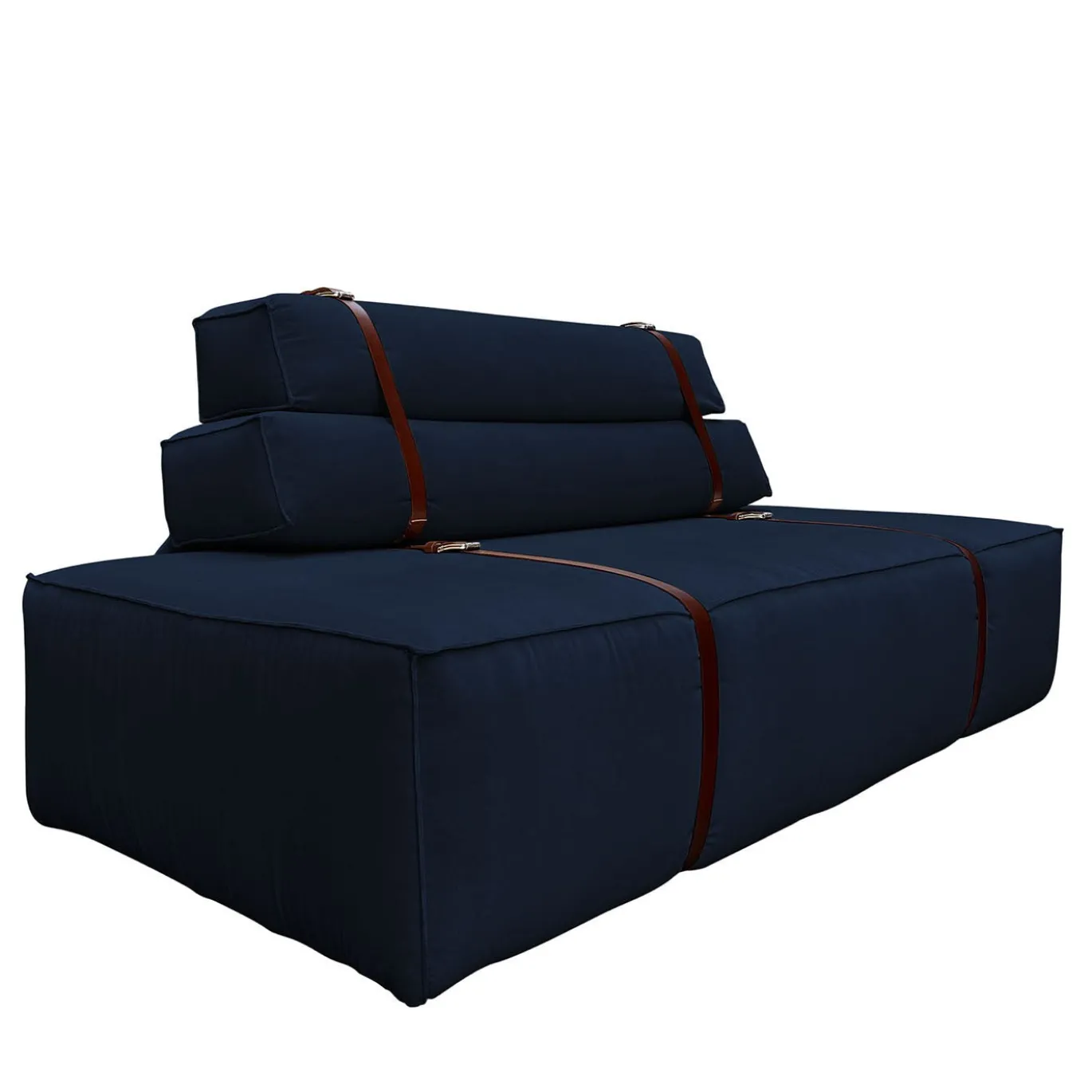 Divano Docker in velluto blu navy