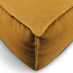 Divano Docker in velluto giallo oro
