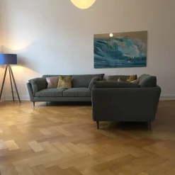 Divano ecologico beige Casquet di DDP Studio