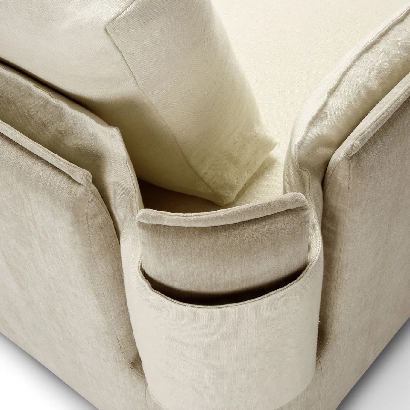 Divano Foy a Due Posti Beige di Baldessari & Baldessari