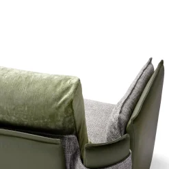 Divano Foy a Tre Posti Grigio e Verde di Baldessari & Baldessari
