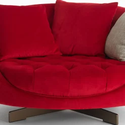 Divano Hill in Velluto Rosso di Studio MA