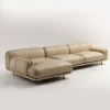Divano in pelle beige Super MC