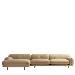 Divano in pelle beige Super MC