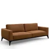 Divano in pelle Milano Cookie-Brown di Giuseppe Manzoni