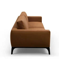 Divano in pelle Milano Cookie-Brown di Giuseppe Manzoni