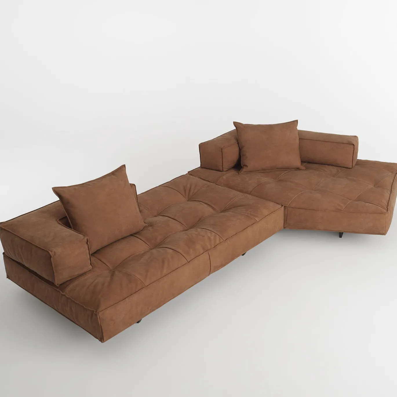 Divano in pelle nubuk rustica M1 Pentagon