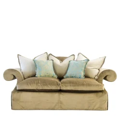 Divano La Salute color taupe chiaro con cuscini abbracciabili