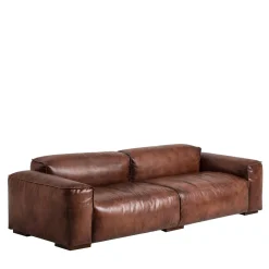 Divano Lazy pelle marrone