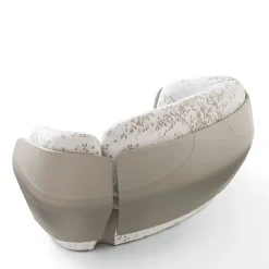 Divano Lorelei bianco con inserti in pelle