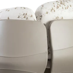 Divano Lorelei bianco con inserti in pelle