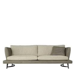 Divano Martin grigio con base in metallo