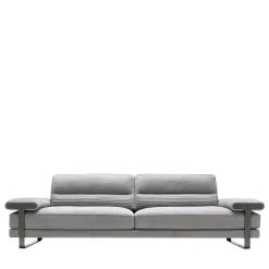 Divano Mirage a 4 posti in Nabuk grigio
