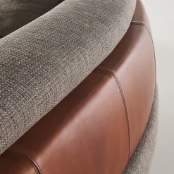 Divano Mistral Curved grigio e rosso