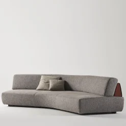 Divano Mistral Curved grigio e rosso