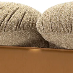 Divano Mochi in cuoio e tessuto marrone di Studiopepe