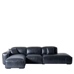 Divano Modulabile Placido in Pelle Antracite