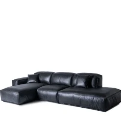 Divano Modulabile Placido in Pelle Antracite