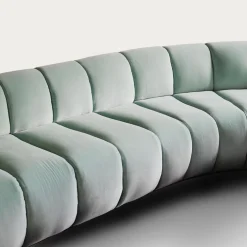 Divano modulare azzurro Les Baguettes