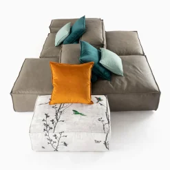Divano Modulare Mood in Pelle Marrone