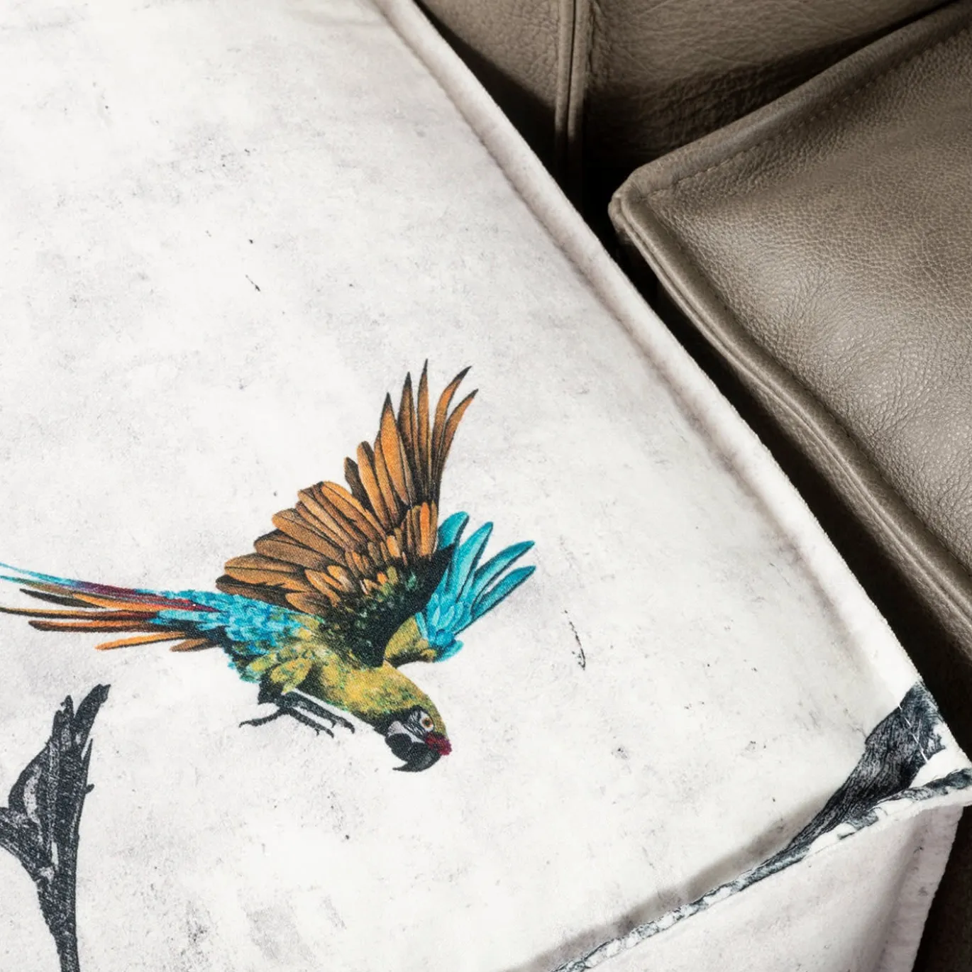 Divano Modulare Mood in Pelle Marrone