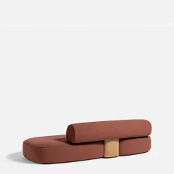 Divano Modulare Slow 3P in Tessuto Loop Rosso