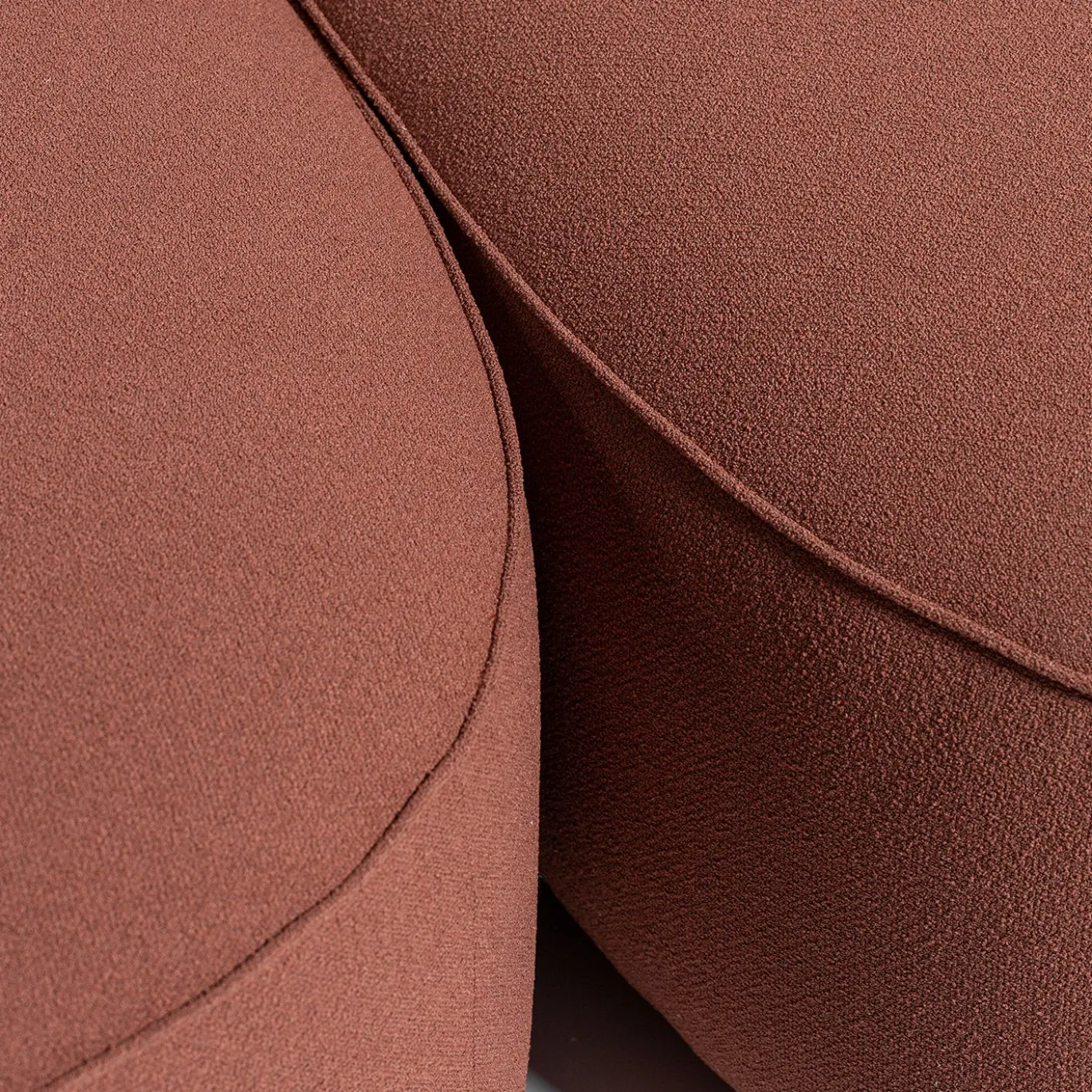 Divano Modulare Slow 3P in Tessuto Loop Rosso