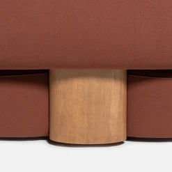 Divano Modulare Slow XL in tessuto Loop rosso