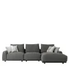 Divano Paloma con chaise longue grigio antracite